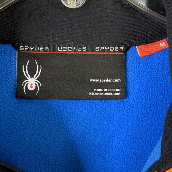 Spider Heavy Knit Athletic Top Men M 1/2 Zip Long Sleeve Stretch Sides - Picture 9 of 15